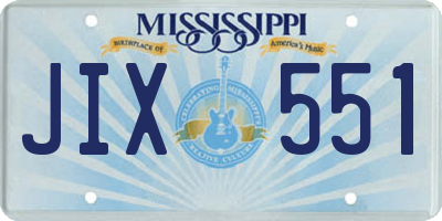 MS license plate JIX551