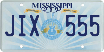 MS license plate JIX555