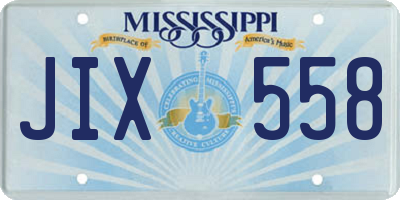 MS license plate JIX558