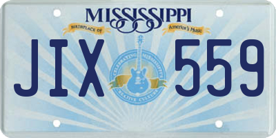 MS license plate JIX559
