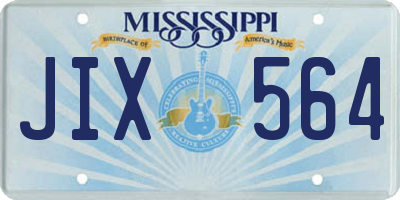MS license plate JIX564
