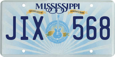 MS license plate JIX568