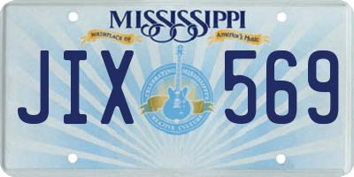 MS license plate JIX569