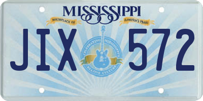 MS license plate JIX572