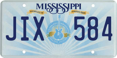 MS license plate JIX584