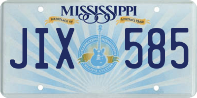 MS license plate JIX585