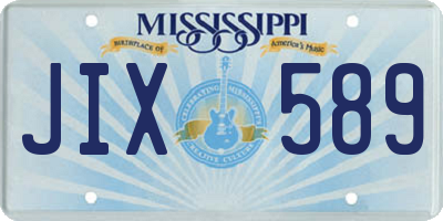 MS license plate JIX589