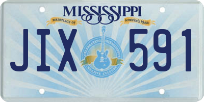 MS license plate JIX591