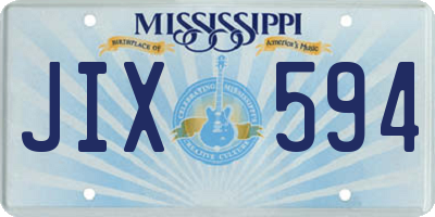 MS license plate JIX594