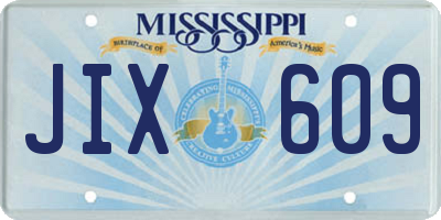 MS license plate JIX609