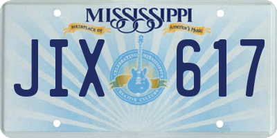 MS license plate JIX617