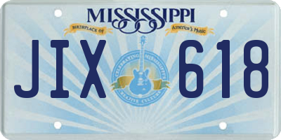 MS license plate JIX618