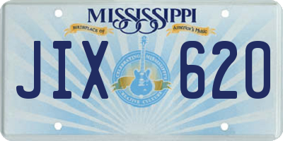 MS license plate JIX620