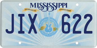 MS license plate JIX622
