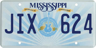 MS license plate JIX624