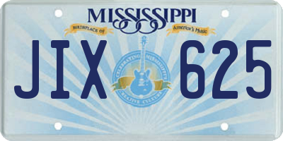 MS license plate JIX625