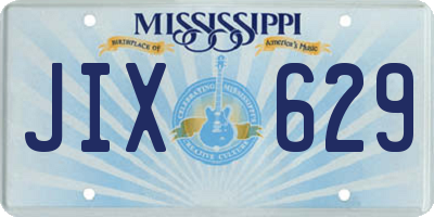 MS license plate JIX629