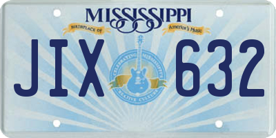 MS license plate JIX632
