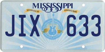 MS license plate JIX633