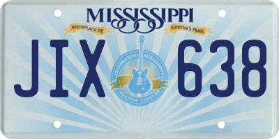 MS license plate JIX638