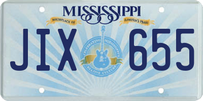 MS license plate JIX655