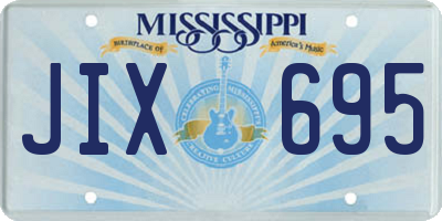MS license plate JIX695