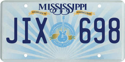 MS license plate JIX698
