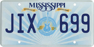 MS license plate JIX699