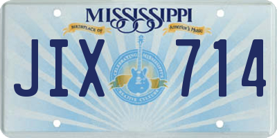 MS license plate JIX714