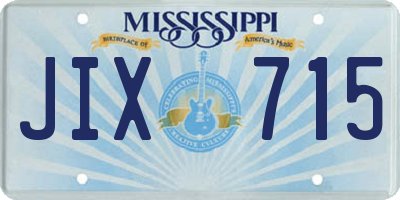 MS license plate JIX715