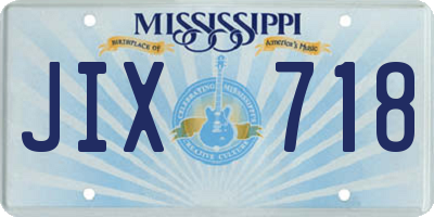 MS license plate JIX718