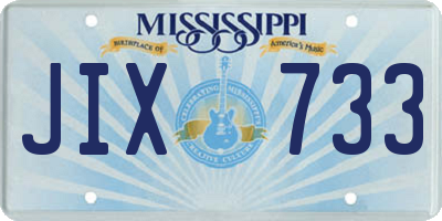 MS license plate JIX733