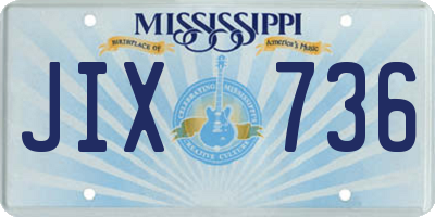 MS license plate JIX736