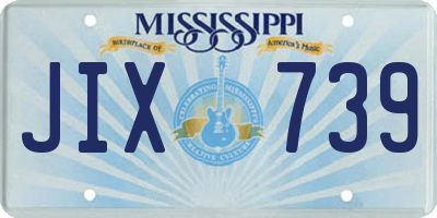 MS license plate JIX739