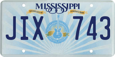 MS license plate JIX743