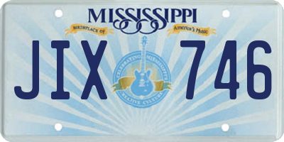 MS license plate JIX746