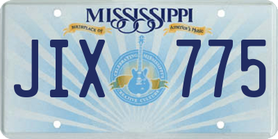 MS license plate JIX775