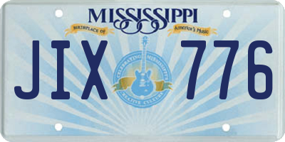 MS license plate JIX776