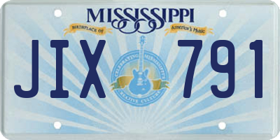 MS license plate JIX791