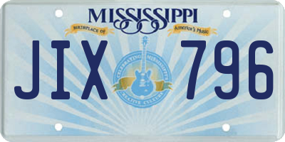 MS license plate JIX796