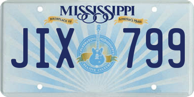 MS license plate JIX799
