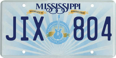 MS license plate JIX804