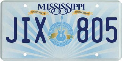 MS license plate JIX805