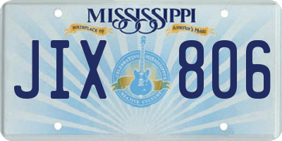 MS license plate JIX806