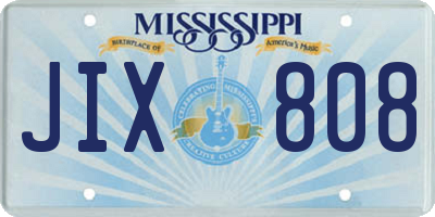 MS license plate JIX808