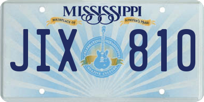 MS license plate JIX810