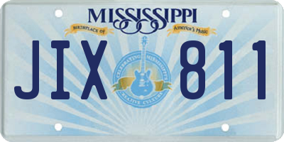 MS license plate JIX811