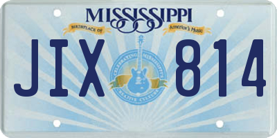 MS license plate JIX814