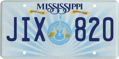 MS license plate JIX820