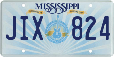 MS license plate JIX824